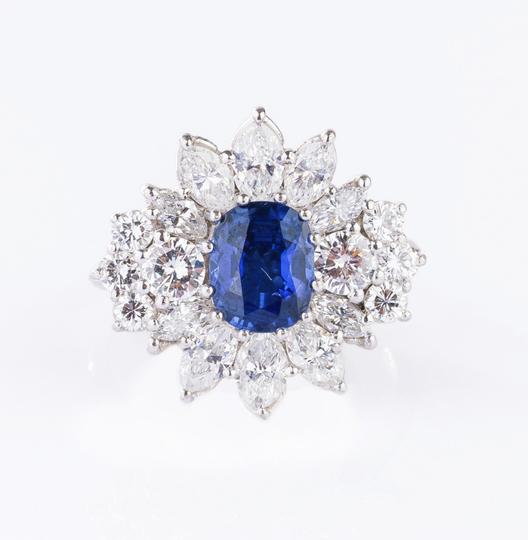 Feiner Saphir-Diamant Ring