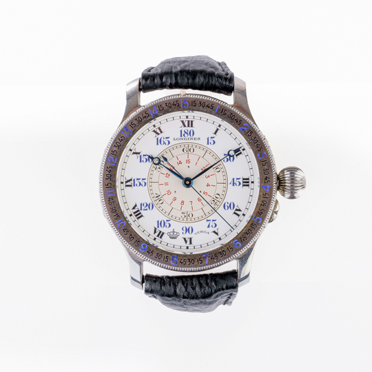 Herren-Armbanduhr 'Lindbergh Hour Angle Watch' Original Jumbo 1930er