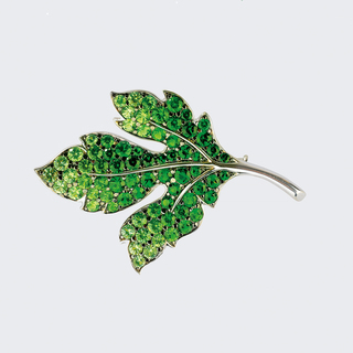 Tsavorith Brooch 'Maple leaf'