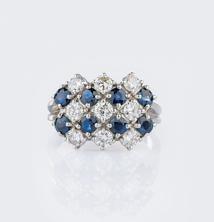 Vintage Diamant-Saphir Ring