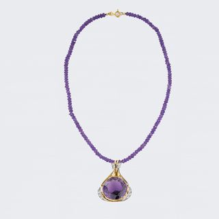 Großer Amethyst-Brillant Anhänger