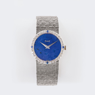 Damen-Armbanduhr mit Lapislazuli und Diamanten