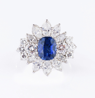 Feiner Saphir-Diamant Ring