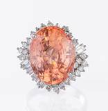 Äußerst seltener, hochkarätiger und natürlicher Padparadscha Saphir-Ring - Bild 1