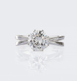 Excellent Rare White Solitaire Ring - image 5