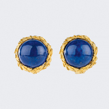 Pair Lapis Lazuli Earclips