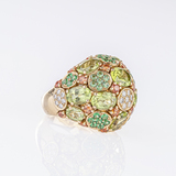 Large Cocktail Ring with Peridots, Sapphires and Tsavorites - image 5