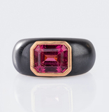 Pink Tourmaline Band Ring - image 3