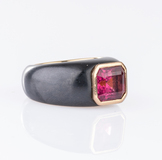 Pink Tourmaline Band Ring - image 4