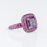 Amethyst Ring with Pink Sapphires - image 2