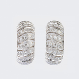 Pair of Diamond Hoop Earrings