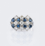 Vintage Diamant-Saphir Ring - Bild 1