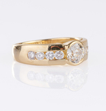 Solitaire Ring with Diamonds - image 2