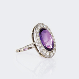 Art-déco Amethyst-Diamant Ring - Bild 2