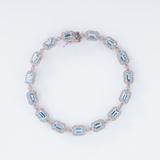 Feines Aquamarin-Brillant Armband - Bild 1