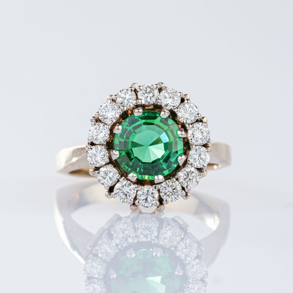 Tourmaline Diamond Ring