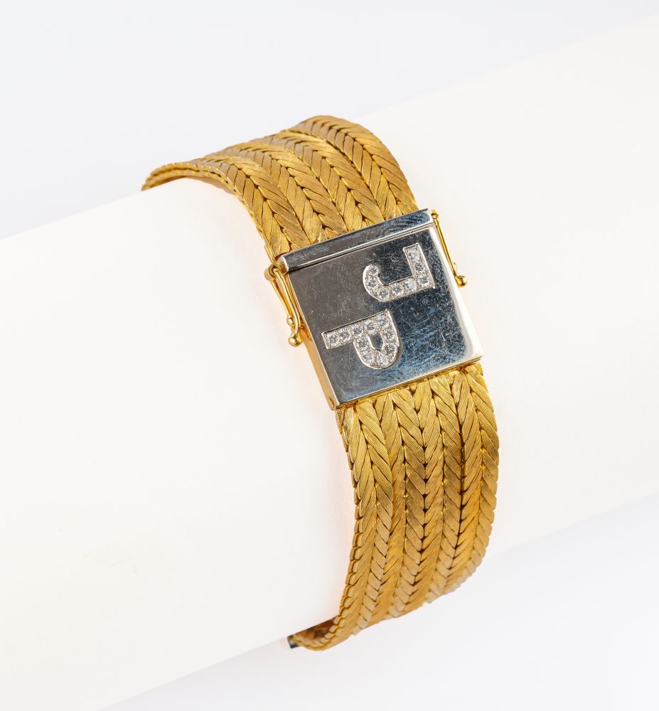 Gold Bracelet with Diamonds