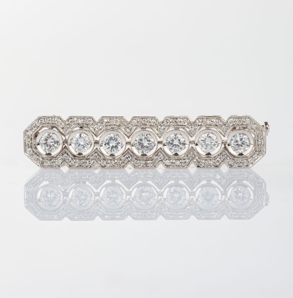 Art-déco Diamond Brooch