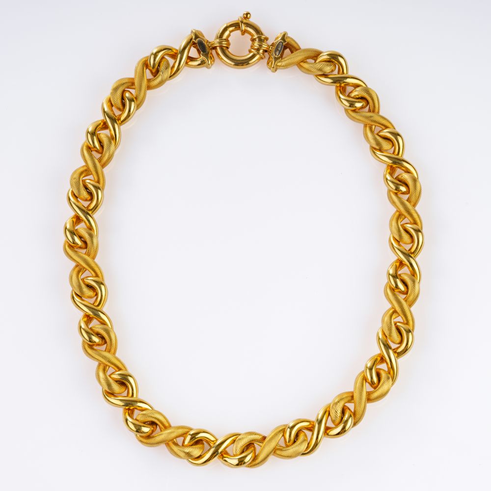 Gold Chain Necklace with Spring-Ring Clasp