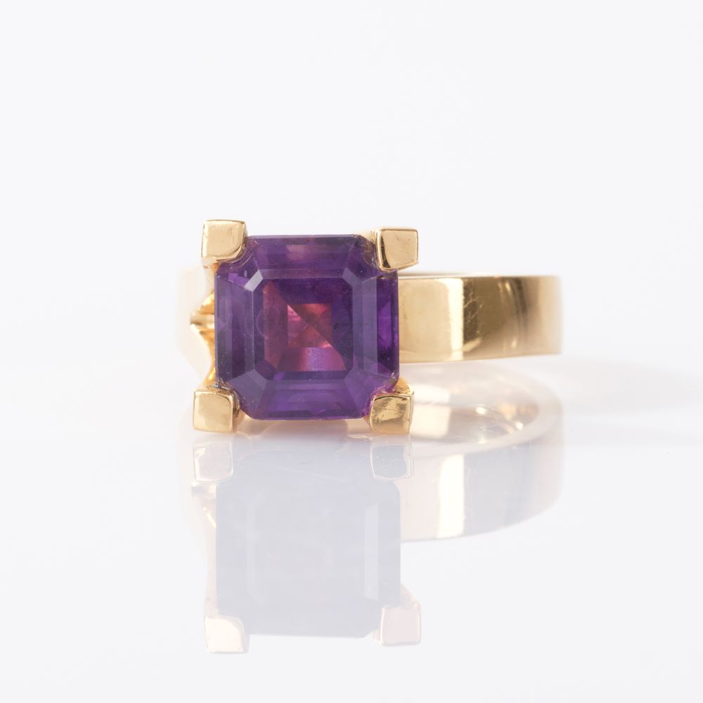 Modern Amethyst Ring - image 2