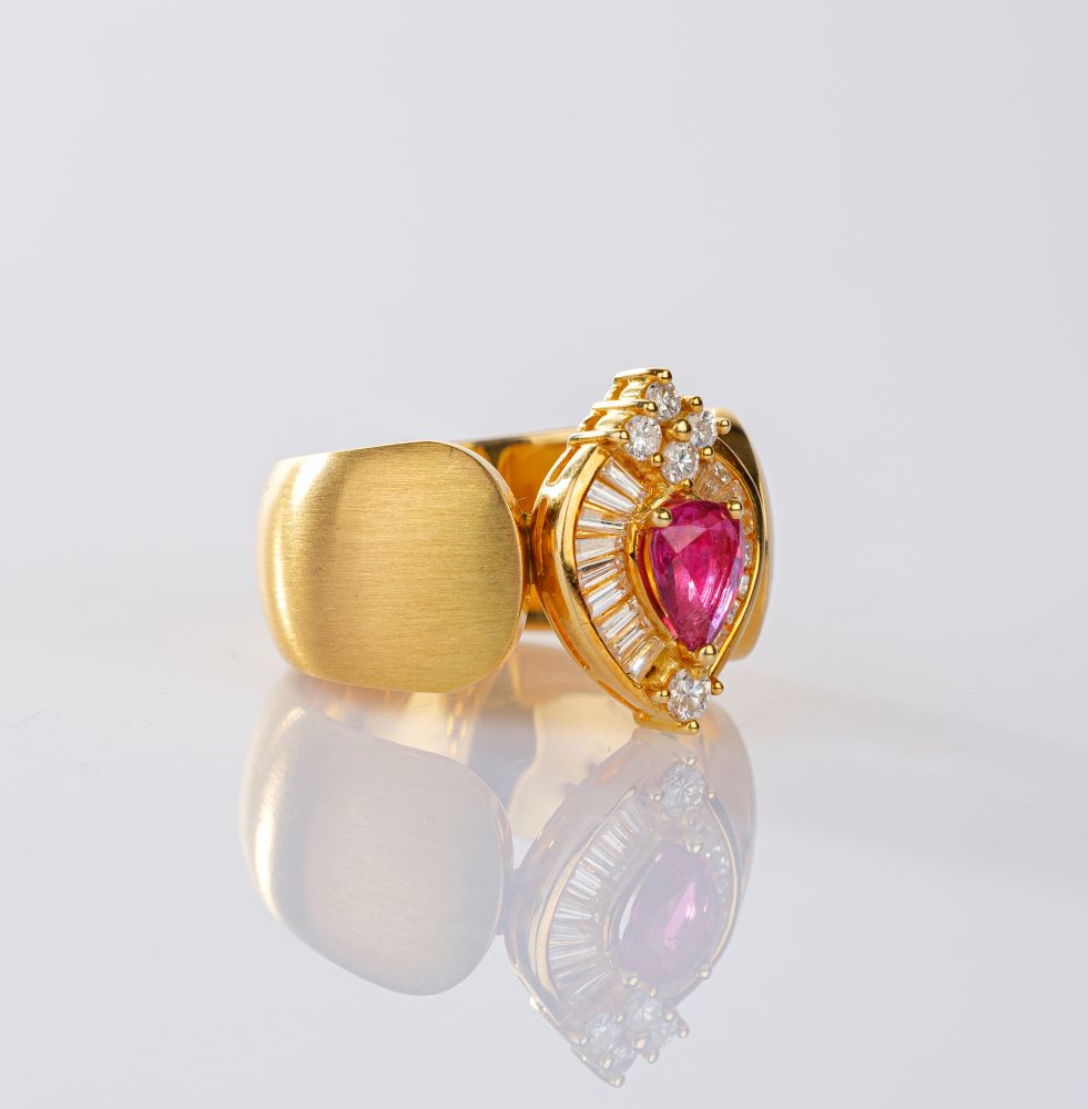 Ruby Diamond Ring - image 2