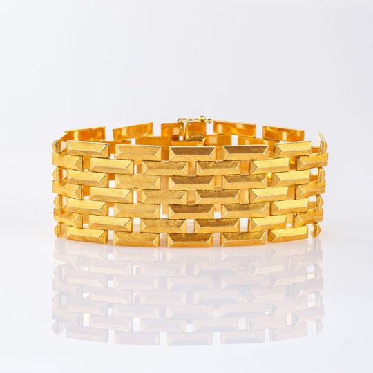 Wide Gold Bracelet