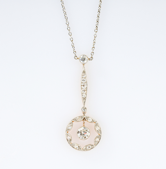 Fine Art Nouveau Diamond Necklace