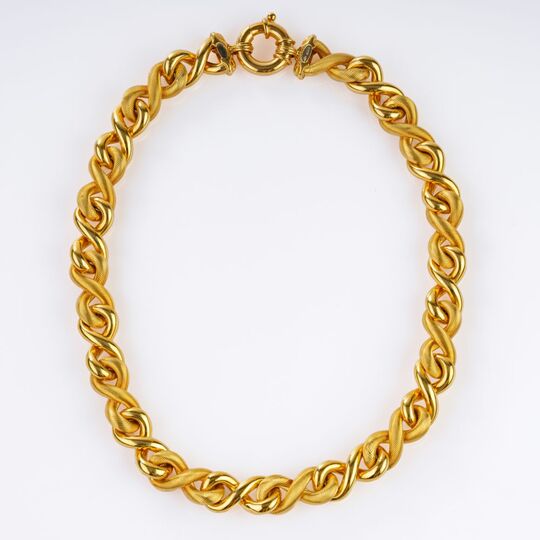 Gold Chain Necklace with Spring-Ring Clasp