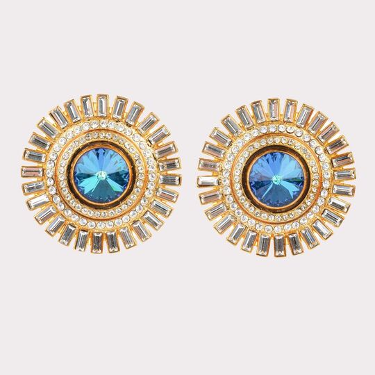 Pair of Earclips 'Bellissimo blu'