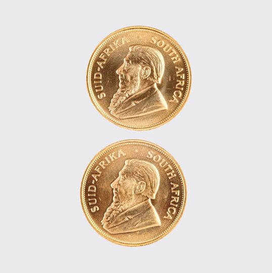  Two Gold Coins Krugerrand