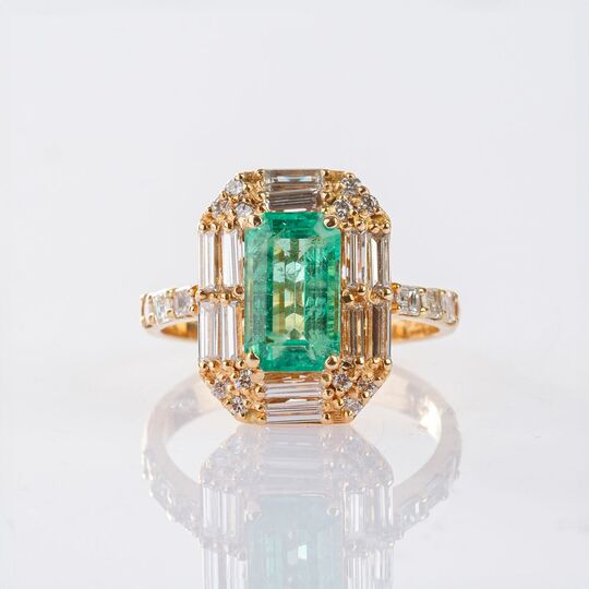 Emerald Diamond Ring