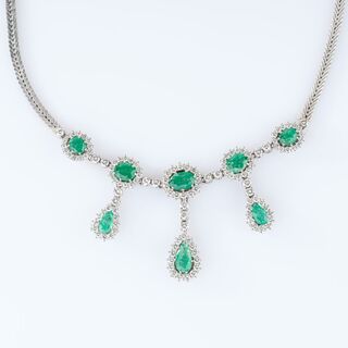 Highcarat Diamond Emerald Necklace