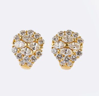 Pair of Diamond Clip Earrings