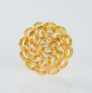 Gold Flower Brooch