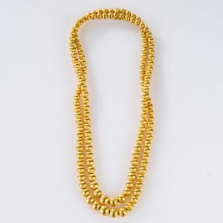 Two-rowed Cascade Gold Necklace