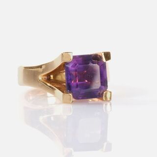 Modern Amethyst Ring