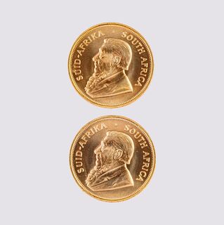 Zwei Goldmünzen Krugerrand