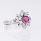 Natural Ruby Ring with Diamonds - image 2