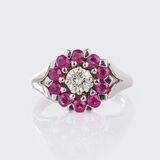 Diamond Ruby Ring - image 1