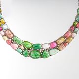 Tutti-Frutti Edelstein-Brillant Set mit Collier und Ohrringen - Bild 3