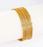 Gold Bracelet with Diamonds - image 2