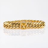 Curb Chain Bracelet with Citrine - image 1