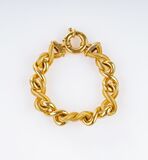 Gold Bracelet with Spring-Ring Clasp - image 1