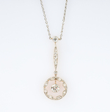 Fine Art Nouveau Diamond Necklace - image 1