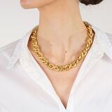 Gold Chain Necklace with Spring-Ring Clasp - image 2