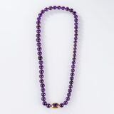 Amethyst Collier mit Goldschließe - Bild 1