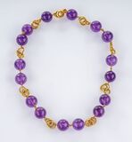 Amethyst Gold Necklace - image 1