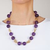 Amethyst Gold Necklace - image 3