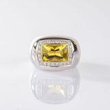 Citrine Diamond Bandring - image 1