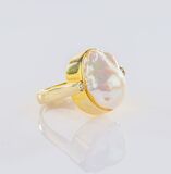 Pearl Diamond Ring - image 2